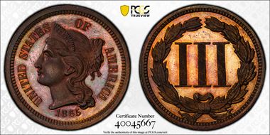 1865 3C J-411 PR66RB