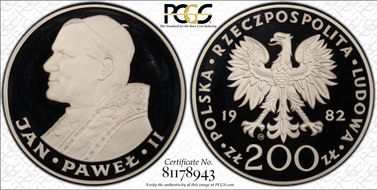 1982 CHI 200 Zl John Paul II Y-137 PR68DCAM