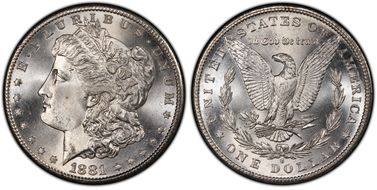 1881-S $1 MS67