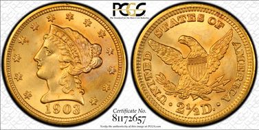 1903 $2.50 MS64+ 