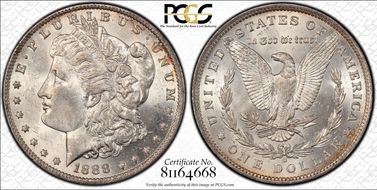 1888-O $1 VAM 21, Oval O MS63