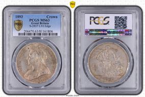 1893 Crown S-3937 LVI Edge MS63