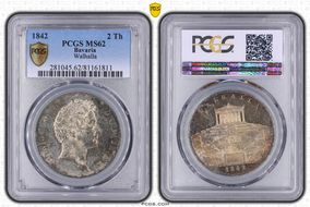 1842 2 Th Walhalla KM-811  Ag MS62