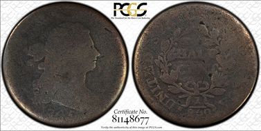 1805 1/2C Large 5, Stems FR2BN