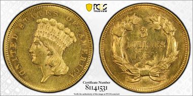 1857 $3 MS61