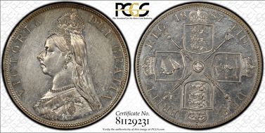 1887 Dbl Fl S-3923 Arabic 1 AU53