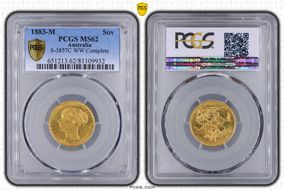 1883-M Sov S-3857C WW Complete MS62