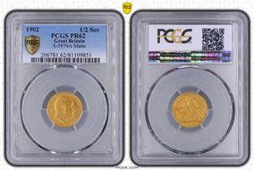 1902 1/2 Sov S-3974A Matte PR62