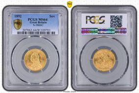 1892 Sov S-3866C DISH L16 Long Tail MS64