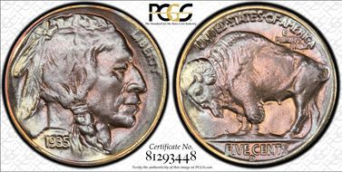 1935-D 5C MS66