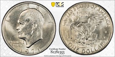 1971-D $1 MS66+