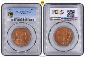 1917 10C Gad-277 MS65RD