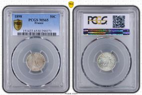 1898 50C Gad-420 F-190 MS65