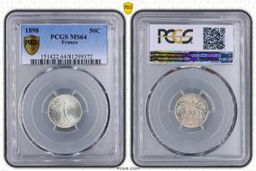 1898 50C Gad-420 F-190 MS64