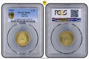 1922 1 Fr Gad-468 F-218 MS66