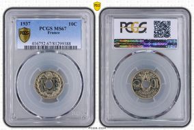 1937 10C Gad-286 F-138 MS67