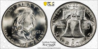 1963-D 50C MS65FBL