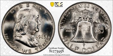 1963-D 50C MS65FBL