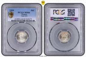 1909 50C Gad-420 F-190 MS66