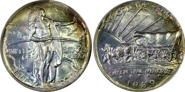 1939-D 50C Oregon MS68