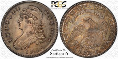 1814 50C O-106a MS63