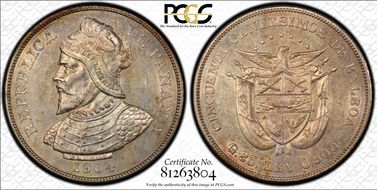 1904 50C KM-5  Ag AU58