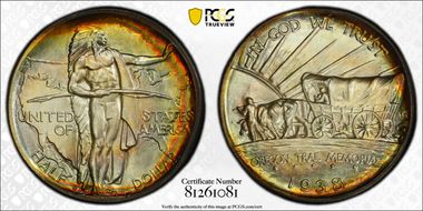 1938-D 50C Oregon MS69