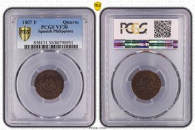 1807-M F Quarto Calico-15 KM-6 VF30BN