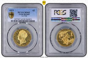 1823 £2 S-3798 MS62