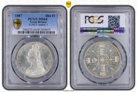 1887 Dbl Fl S-3923 Arabic 1 MS64