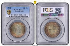 1892 1/2 Cr S-3924 MS64+