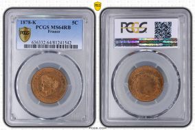 1878-K 5C Gad-157a F-118 MS64RB