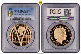 2001 £5 S-L9 Victorian Ann. Au PR69DCAM