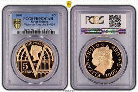 2001 £5 S-L9 Victorian Ann. Au PR69DCAM