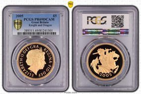 2005 £5 S-SE10 St. George PR69DCAM