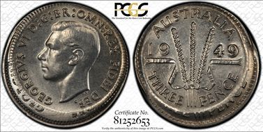 1949(m) 3D KM-44  Ag MS65