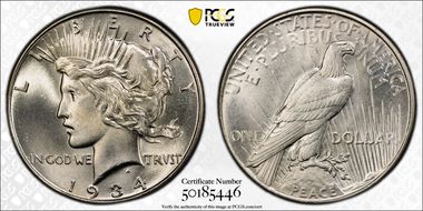 1934 $1 MS66+