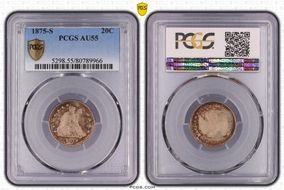 1875-S 20C AU55