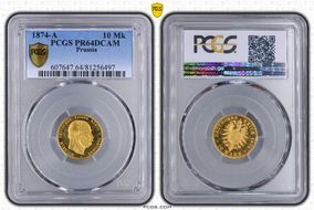 1874-A 10 Mk J-245 PR64DCAM