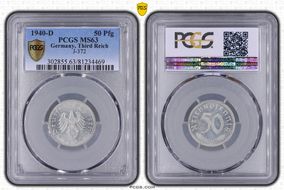 1940-D 50 Pfg J-372 MS63