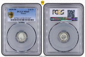 1839-W 1/4 Fr Gad-355 MS65