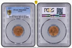 1937 2 San MS63RD