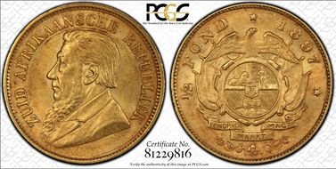 1897 1/2 Pd KM-9.2  Au AU58