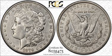 1879-CC $1 VAM 3, Capped Die XF45