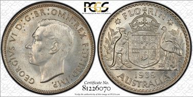 1938(m) Florin KM-40  Ag MS64