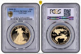 2008-W $50 Gold Eagle PR70DCAM