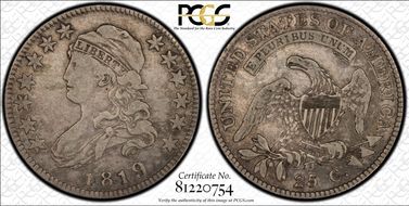 1819 25C Large 9, B-1 VF25