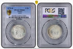 1870-K 2 Fr Gad-529 F-264 Ancre MS62