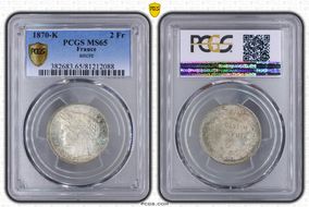 1870-K 2 Fr Gad-529 F-264 Ancre MS65