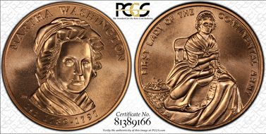(2007) Medal Martha Washington MS68RD